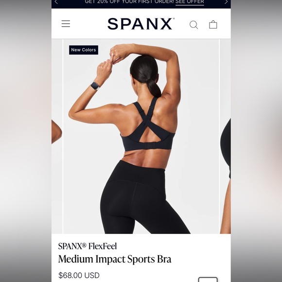 Spanx medium impact sports bra size 3x - Picture 3 of 7